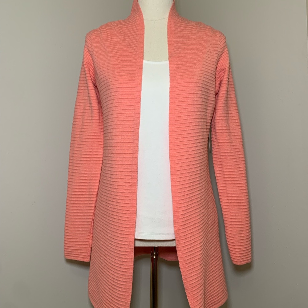 Cyrus Coral Ribbed Women's Cardigan